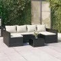 Set de muebles de jardín 2 pzas y cojines ratán sintético negro de vidaXL, Conjuntos de jardín - Ref: Foro24-362343, Precio: ...