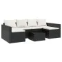 2-teiliges Gartenmöbel-Set und schwarze Kissen aus synthetischem Rattan von vidaXL, Gartensets - Ref: Foro24-362343, Preis: 3...