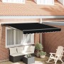 Toldo Retráctil Manual Negro 300x250 cm tela