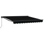 Toldo Retráctil Manual Negro 300x250 cm tela