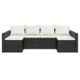 Set de muebles de jardín 2 pzas y cojines ratán sintético negro de vidaXL, Conjuntos de jardín - Ref: Foro24-362343, Precio: ...