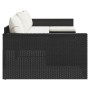 2-teiliges Gartenmöbel-Set und schwarze Kissen aus synthetischem Rattan von vidaXL, Gartensets - Ref: Foro24-362343, Preis: 3...