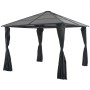 Pavillon mit Aluminiumvorhängen 3x3 m schwarz von vidaXL, Zelte und Pavillons - Ref: Foro24-44640, Preis: 580,20 €, Rabatt: %