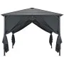 Gazebo with aluminum curtains 3x3 m black by vidaXL, Tents and gazebos - Ref: Foro24-44640, Price: 572,02 €, Discount: %