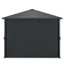 Gazebo with aluminum curtains 3x3 m black by vidaXL, Tents and gazebos - Ref: Foro24-44640, Price: 572,02 €, Discount: %