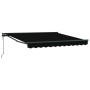 Toldo Retráctil Manual Negro 300x250 cm tela