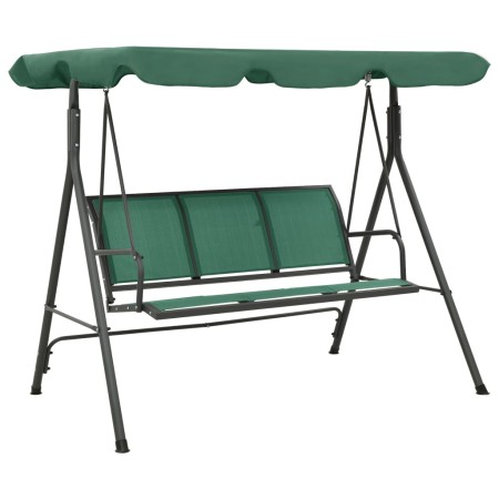 Steel and green textilene garden rocking bench 170 cm by vidaXL, Garden rockers - Ref: Foro24-363323, Price: 193,35 €, Discou...