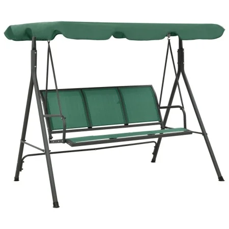 Steel and green textilene garden rocking bench 170 cm by vidaXL, Garden rockers - Ref: Foro24-363323, Price: 176,89 €, Discou...