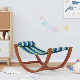Rocking hammock for children blue and green fabric by vidaXL, Loungers - Ref: Foro24-363467, Price: 65,70 €, Discount: %