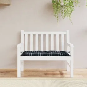 Garden bench cushion Oxford fabric checkered black 100x50x7 cm by vidaXL, Cushions for chairs and sofas - Ref: Foro24-361577,...