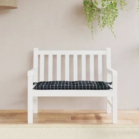Garden bench cushion Oxford fabric checkered black 100x50x7 cm by vidaXL, Cushions for chairs and sofas - Ref: Foro24-361577,...