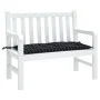 Garden bench cushion Oxford fabric checkered black 100x50x7 cm by vidaXL, Cushions for chairs and sofas - Ref: Foro24-361577,...