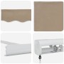 Toldo Retráctil Beige 300 x 250 cm Tela, Metal