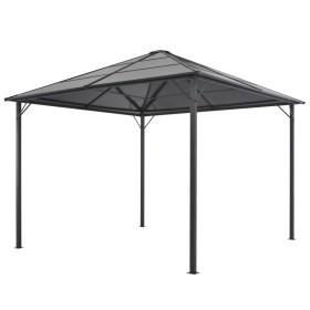 Cenador con tejado aluminio 3x3 m negro de vidaXL, Carpas y cenadores - Ref: Foro24-44641, Precio: 534,69 €, Descuento: %
