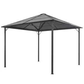 Cenador con tejado aluminio 3x3 m negro de vidaXL, Carpas y cenadores - Ref: Foro24-44641, Precio: 526,01 €, Descuento: %