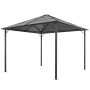 Cenador con tejado aluminio 3x3 m negro de vidaXL, Carpas y cenadores - Ref: Foro24-44641, Precio: 534,52 €, Descuento: %