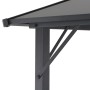 Cenador con tejado aluminio 3x3 m negro de vidaXL, Carpas y cenadores - Ref: Foro24-44641, Precio: 534,52 €, Descuento: %