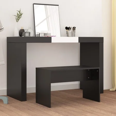 Black plywood dressing stool 70x35x45 cm by vidaXL, vanity benches - Ref: Foro24-802814, Price: 28,14 €, Discount: %