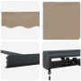 Toldo Retráctil Beige 300 x 250 cm Tela, Metal