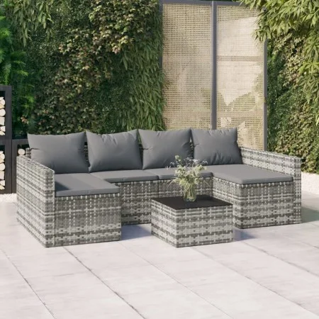 Gartenmöbel-Set 2-teilig mit grauen synthetischen Rattankissen von vidaXL, Gartensets - Ref: Foro24-362344, Preis: 374,74 €, ...