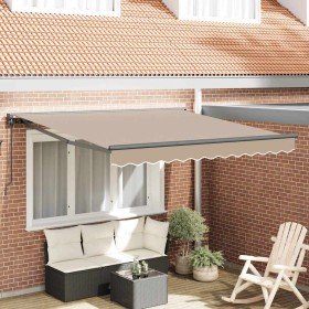 Toldo Retráctil Manual Beige 300x250 cm tela Toldo Retráctil Manual Beige 300x250 cm tela