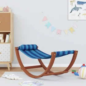 Rocking hammock for children blue striped fabric by vidaXL, Loungers - Ref: Foro24-363468, Price: 60,77 €, Discount: %