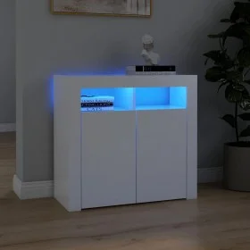 Bright gray sideboard with LED lights 80x35x75 cm by vidaXL, Sideboards - Ref: Foro24-804328, Price: 94,40 €, Discount: %