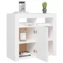 Bright gray sideboard with LED lights 80x35x75 cm by vidaXL, Sideboards - Ref: Foro24-804328, Price: 94,40 €, Discount: %