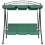 Garden swing bench with green fabric and steel canopy 198 cm by vidaXL, Garden rockers - Ref: Foro24-363331, Price: 233,69 €,...