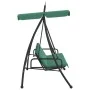 Garden swing bench with green fabric and steel canopy 198 cm by vidaXL, Garden rockers - Ref: Foro24-363331, Price: 233,69 €,...