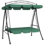 Gartenschaukelbank mit grünem Stoff und Stahldach 198 cm von vidaXL, Gartenwippen - Ref: Foro24-363331, Preis: 236,46 €, Raba...