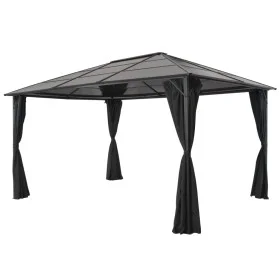 Gazebo with aluminum curtains 4x3x2.6 m black by vidaXL, Tents and gazebos - Ref: Foro24-44642, Price: 953,21 €, Discount: %