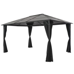 Pavillon mit Aluminiumvorhängen 4x3x2,6 m schwarz von vidaXL, Zelte und Pavillons - Ref: Foro24-44642, Preis: 901,39 €, Rabat...