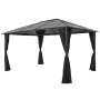 Gazebo with aluminum curtains 4x3x2.6 m black by vidaXL, Tents and gazebos - Ref: Foro24-44642, Price: 903,12 €, Discount: %