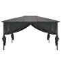 Pavillon mit Aluminiumvorhängen 4x3x2,6 m schwarz von vidaXL, Zelte und Pavillons - Ref: Foro24-44642, Preis: 901,39 €, Rabat...