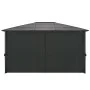 Gazebo with aluminum curtains 4x3x2.6 m black by vidaXL, Tents and gazebos - Ref: Foro24-44642, Price: 953,21 €, Discount: %