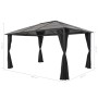 Gazebo with aluminum curtains 4x3x2.6 m black by vidaXL, Tents and gazebos - Ref: Foro24-44642, Price: 903,12 €, Discount: %