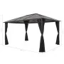 Gazebo with aluminum curtains 4x3x2.6 m black by vidaXL, Tents and gazebos - Ref: Foro24-44642, Price: 953,21 €, Discount: %