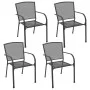 Steel mesh design garden chairs 4 units anthracite by vidaXL, Garden chairs - Ref: Foro24-310154, Price: 203,17 €, Discount: %