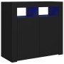 Sideboard with LED lights black 80x35x75 cm by vidaXL, Sideboards - Ref: Foro24-804329, Price: 77,19 €, Discount: %