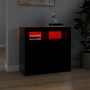 Sideboard with LED lights black 80x35x75 cm by vidaXL, Sideboards - Ref: Foro24-804329, Price: 77,19 €, Discount: %