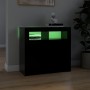 Sideboard with LED lights black 80x35x75 cm by vidaXL, Sideboards - Ref: Foro24-804329, Price: 77,19 €, Discount: %