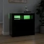 Sideboard with LED lights black 80x35x75 cm by vidaXL, Sideboards - Ref: Foro24-804329, Price: 76,25 €, Discount: %
