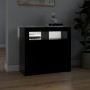 Sideboard with LED lights black 80x35x75 cm by vidaXL, Sideboards - Ref: Foro24-804329, Price: 77,19 €, Discount: %