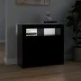 Sideboard with LED lights black 80x35x75 cm by vidaXL, Sideboards - Ref: Foro24-804329, Price: 76,25 €, Discount: %