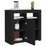Sideboard with LED lights black 80x35x75 cm by vidaXL, Sideboards - Ref: Foro24-804329, Price: 76,25 €, Discount: %