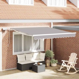 Toldo Retráctil with Manual 300 x 250 cm Gris claro