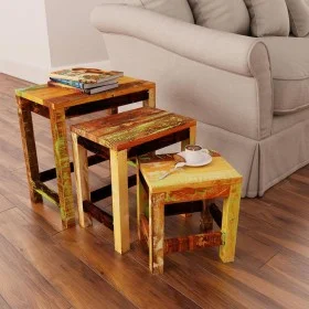 Vintage stackable table set 3 pieces recycled wood by vidaXL, Side tables - Ref: Foro24-241093, Price: 150,90 €, Discount: %