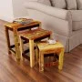 Juego de mesas apilables vintage 3 piezas madera reciclada de vidaXL, Mesas auxiliares - Ref: Foro24-241093, Precio: 150,86 €...