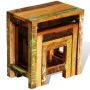 Juego de mesas apilables vintage 3 piezas madera reciclada de vidaXL, Mesas auxiliares - Ref: Foro24-241093, Precio: 150,86 €...